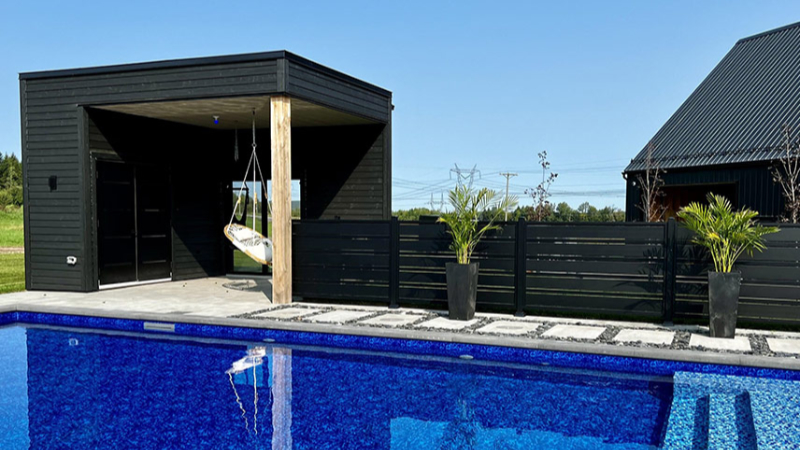 Aménagement extérieur pour piscine